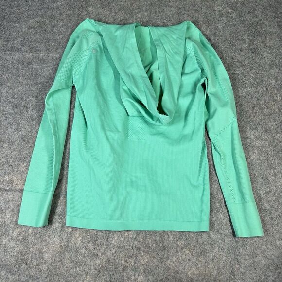 ZYIA Active Peak Performance Women’s Medium Fitted Hoodie Mint Green Pullover - Picture 3 of 7